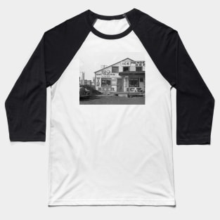 Icehouse and Roadside Store, 1937. Vintage Photo Baseball T-Shirt